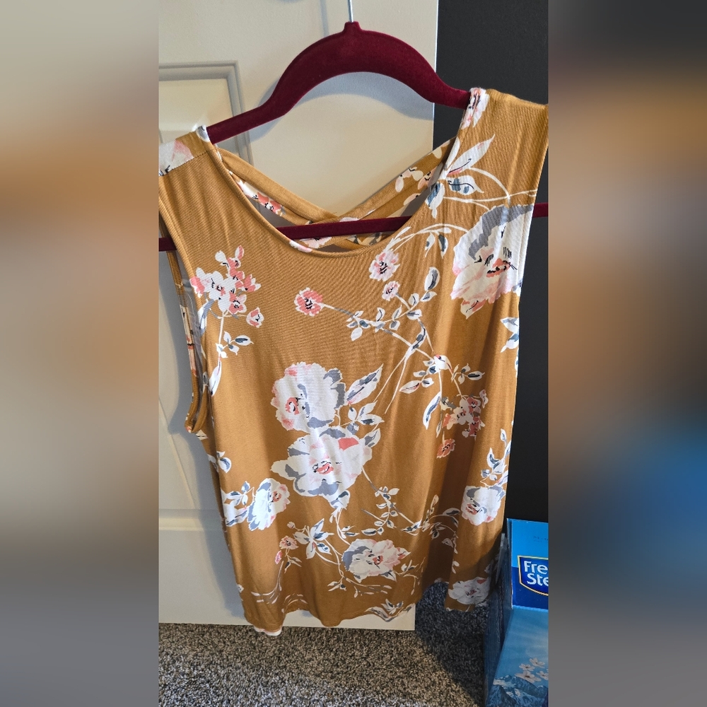 Maurices Gold Tank Top with Silky Sheen